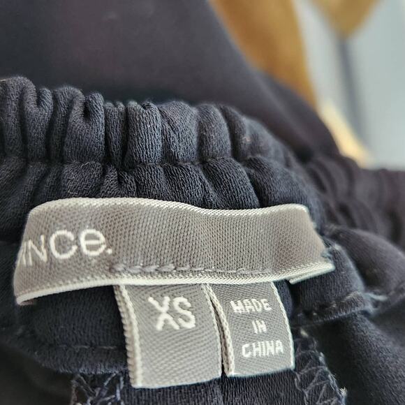 Vince Crepe lightweight Trouser Joggers Knit cuffs Side Stripe Womens Size XS - Picture 3 of 8